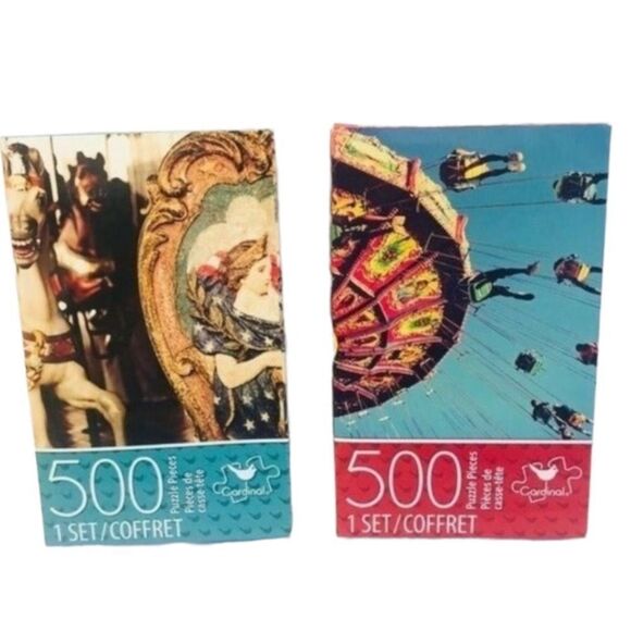 Puzzle 500 Piece Each Set Of 2 New Jigsaw Puzzle Games - Picture 1 of 4